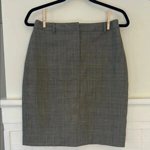 Brooks Brothers Gray Black and Blue Checkered Wool Skirt size 4